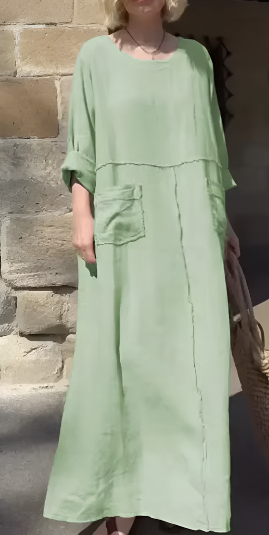 Vestido Luiza - Linho Premium - Soltinho e Leve (Verão Europeu 2025)