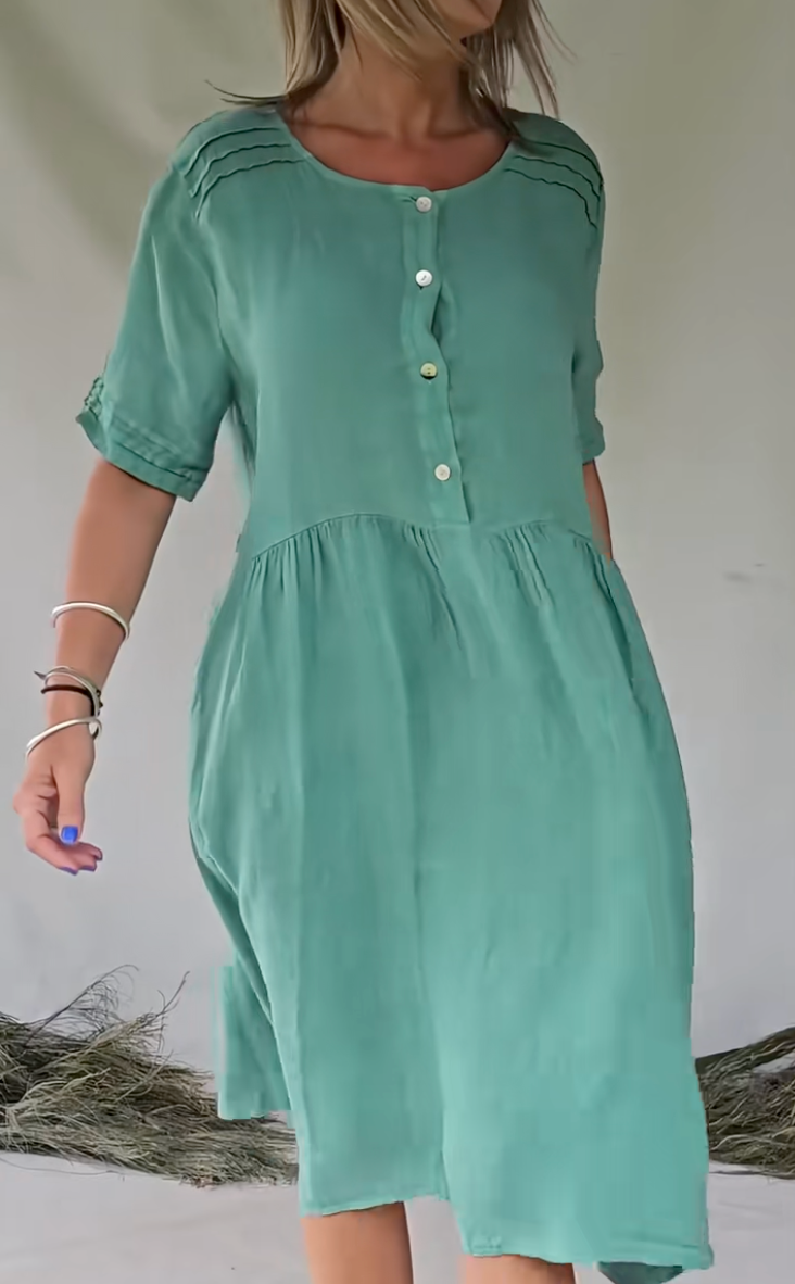Vestido Clara - Linho Premium - Leve e Soltinho (O Queridinho das Blogueiras)