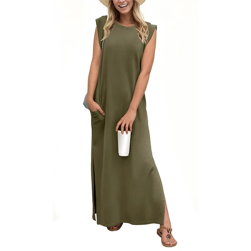 Vestido Elsa - Sem Mangas Leve e Soltinho