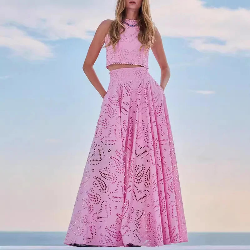 Conjunto Valen Cropped + Saia - Lançamento Verão 2025