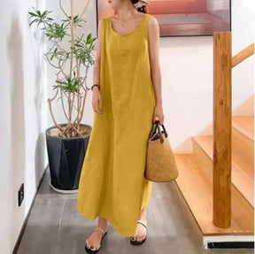 Vestido Silvia -  Longo Casual de Linho Premium