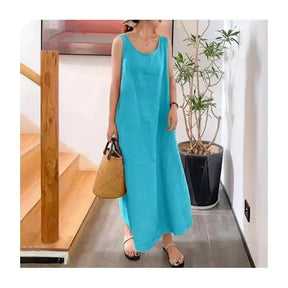 Vestido Silvia -  Longo Casual de Linho Premium