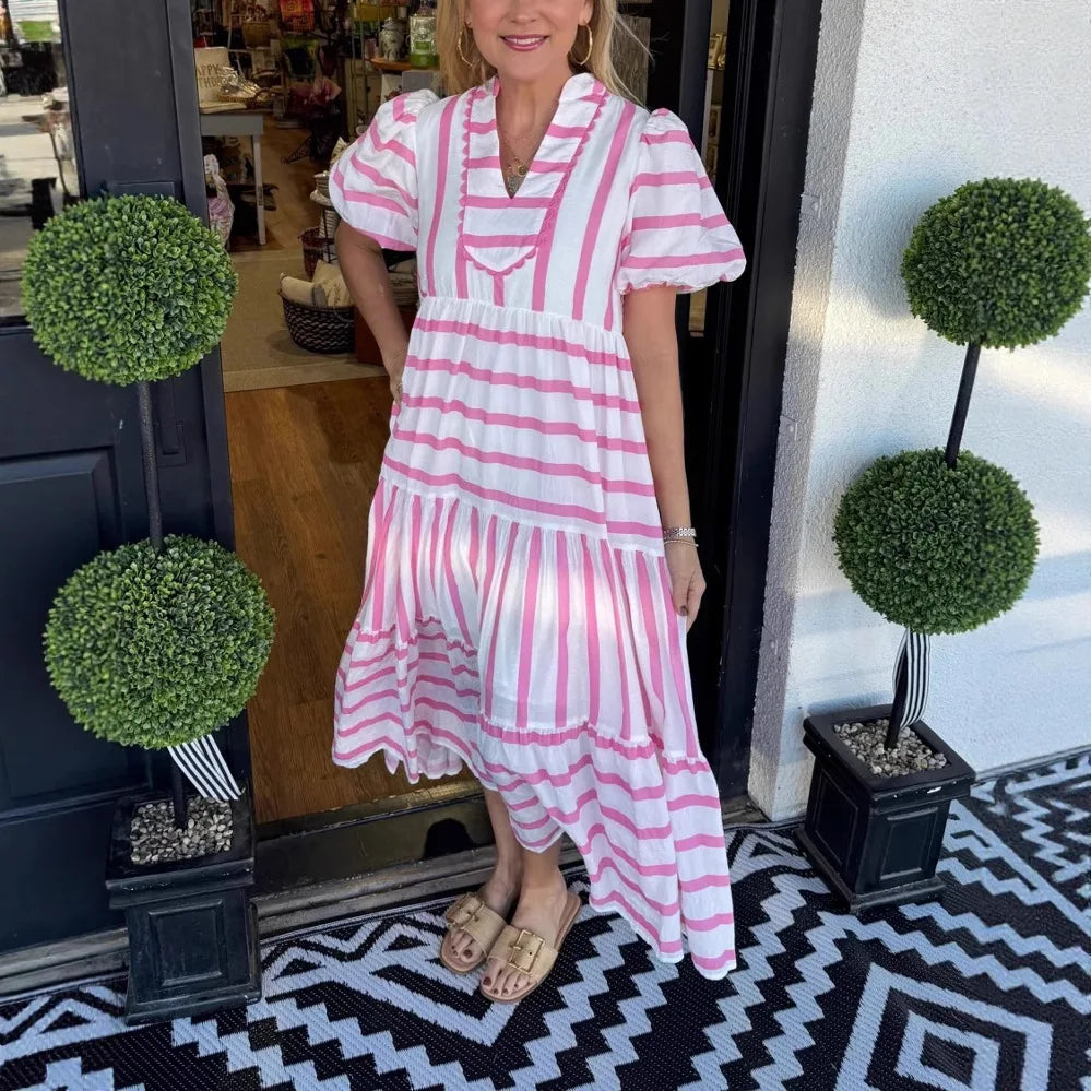 Vestido Karla - Manga Curta - Leve e Soltinho - (Queridinho Europeu)