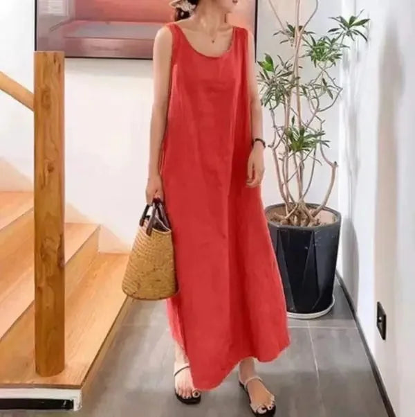 Vestido Silvia -  Longo Casual de Linho Premium