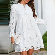 Vestido Valen - Manga Longa Gola V - Charme Europeu