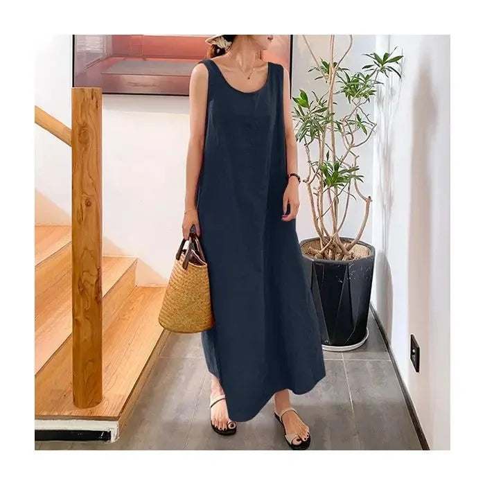 Vestido Silvia -  Longo Casual de Linho Premium